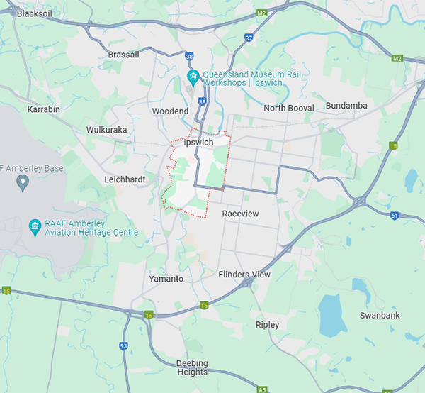 Ipswich map