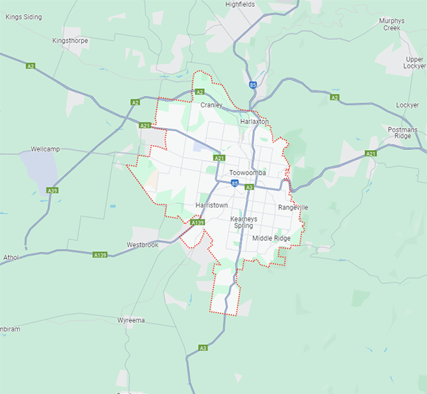 Toowoomba map